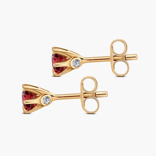 Kolczyki The Journey: złote, rubiny